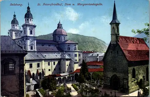 22128 - Salzburg - St. Petersfriedhof , Dom und Margaretenkapelle - nicht gelaufen