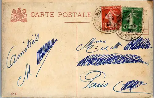 22134 - Künstlerkarte - Frankreich , Strasbourg , Les Bains , Pflantbad , signiert - gelaufen 1920
