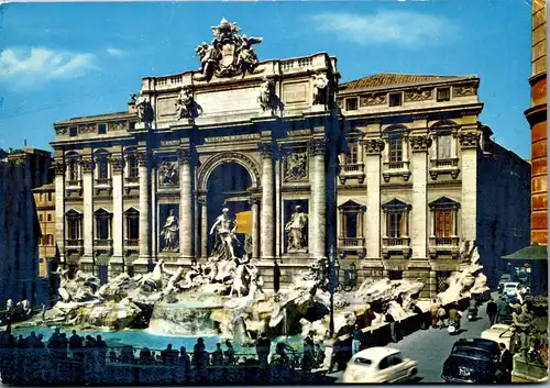 22139 - Italien - Rom , Fontana di Trevi , Brunnen , Springbrunnen - nicht gelaufen
