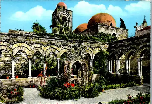 22145 - Italien - Palermo , S. Giovanni degli Eremiti , Chiostro , Kirche , Kloster , Sizilien - nicht gelaufen