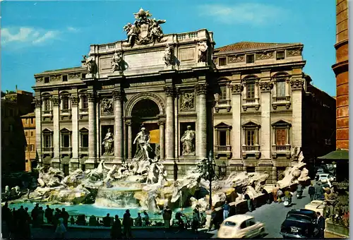 22159 - Italien - Rom , Fontana di Trevi , Brunnen , Springbrunnen - nicht gelaufen