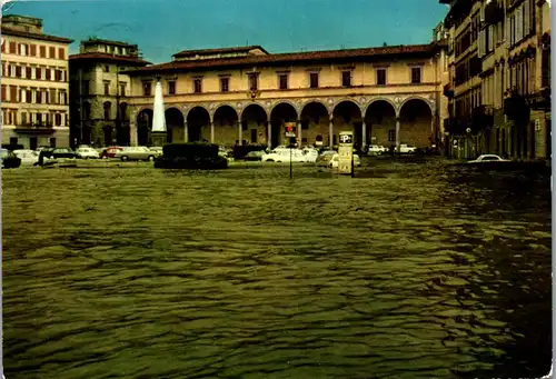 22161 - Italien - Firenze , Piazza S. M. Novalla , Alluvione del 4 Novembre 1966 , Überschwemmung - gelaufen 1967