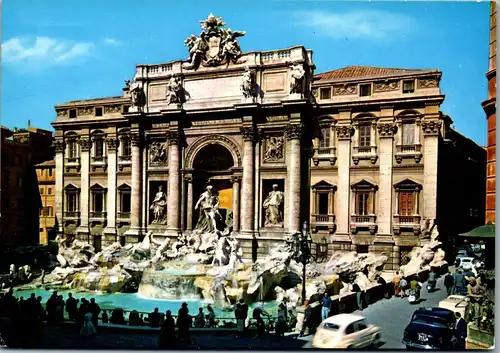 22169 - Italien - Rom , Fontana di Trevi , Brunnen , Springbrunnen - nicht gelaufen