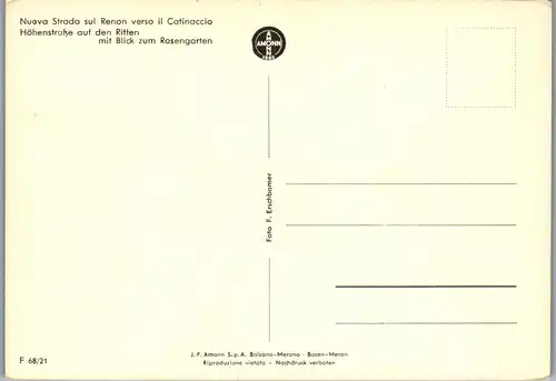 22175 - Italien - Nuova Strada sul Renon verso il Catinaccio , Höhenstraße auf den Ritten , Rosengarten - nicht gelaufen