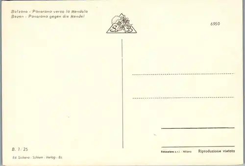 22177 - Italien - Bozen , Panorama verso la Mendola , Mendel - nicht gelaufen