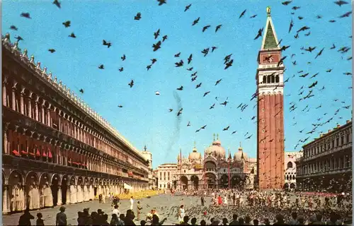 22184 - Italien - Venezia , Piazza S. Marco , Volo di Colombi - nicht gelaufen