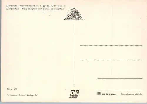 22220 - Italien - Novalevante col Catinaccio , Welschnofen mit dem Rosengarten - nicht gelaufen