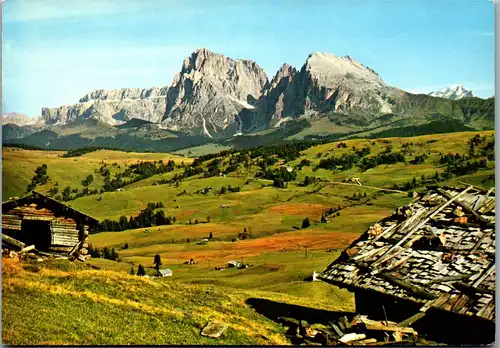 22223 - Italien - Seiser Alm mit Langkofel Gruppe , Alpe de Siusi col Gruppo Sassolungo - nicht gelaufen