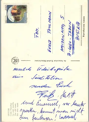 22224 - Italien - Ostuni , Citta Vecchia , Altstadt - gelaufen