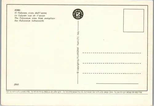 22232 - Italien - Rom , Il Colosseo visto dall' aereo - nicht gelaufen