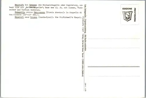 22238 - Italien - Brixen , Bressanone , Neustift , Novacella , Capella San Michele , Michaelskirche , Engelsburg - nicht gelaufen