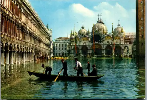 22243 - Italien - Venezia , Eccezionale alta marea in Piazza S. Marco , Überschwemmung - nicht gelaufen