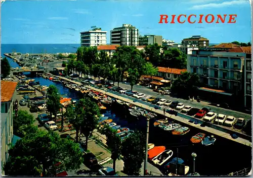 22249 - Italien - Riccione , Porto Canale , Hafen , Kanal - gelaufen 1972