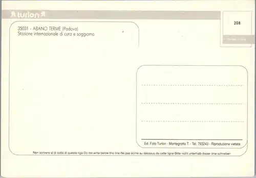 22255 - Italien - Abano Terme , Stazione internazionale de cura e soggiorno - nicht gelaufen