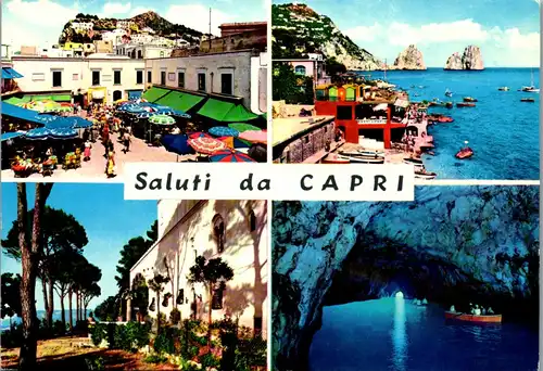 22261 - Italien - Capri , Piazetta , Marina piccola e Faraglioni , Villa S. Michele , Grotta Azzurra - nicht gelaufen