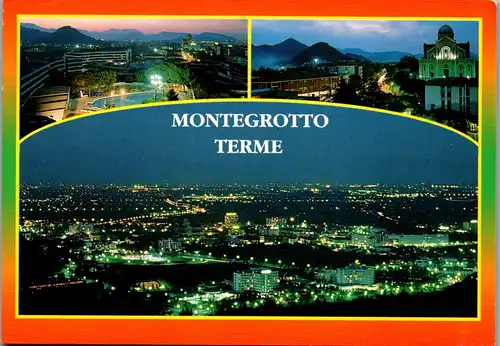 22264 - Italien - Montegrotto Terme , Panorama notturno - gelaufen 1995