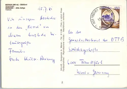 22275 - Italien - Meran , Alto Adige , Mehrbildkarte - gelaufen 1981
