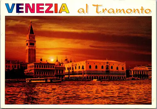 22284 - Italien - Venezia al Tramonto , Sonnenuntergang - gelaufen