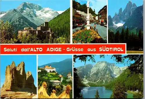 22316 - Italien - Alto Adige , Mehrbildkarte , Campo Tures , Brunico , Val Fascalina Lago di Braies , Pragserwildsee - nicht gelaufen