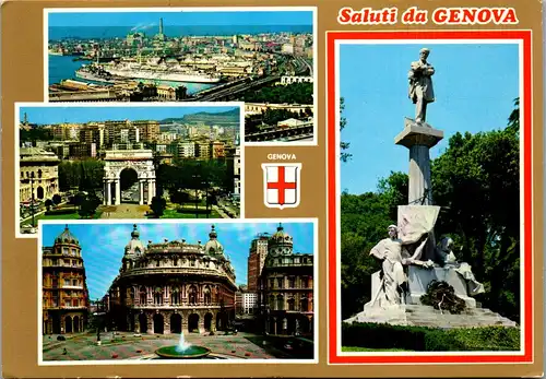 22317 - Italien - Genova , Genua , Mehrbildkarte , Mazzini , Il Porto , Piazza de Ferrari - gelaufen 1976
