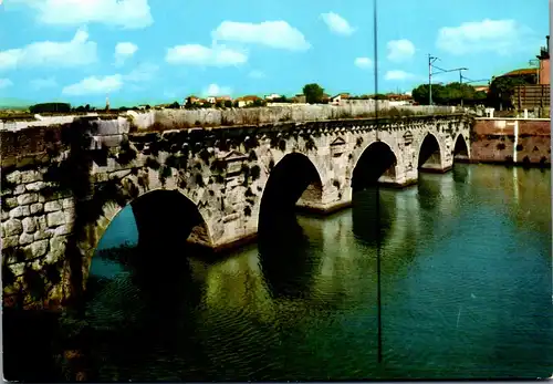 22326 - Italien - Rimini , Riviera Adriatica , Ponte di Tiberio , Brücke - nicht gelaufen