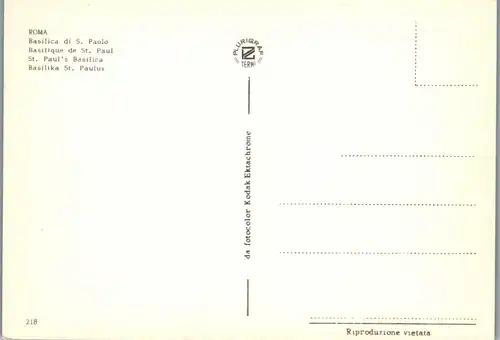 22338 - Italien - Rom , Basilica di S. Paolo - nicht gelaufen