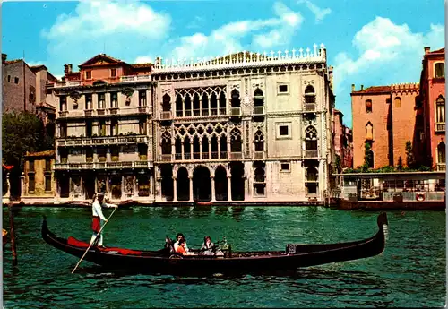 22344 - Italien - Venezia , Ca D' Oro , Gondola , Gondel - nicht gelaufen