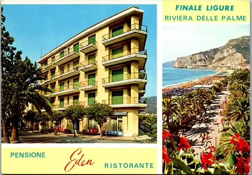 22370 - Italien - Finale Ligure , Pensione Rostorante Eden , Riviera delle Palme - nicht gelaufen