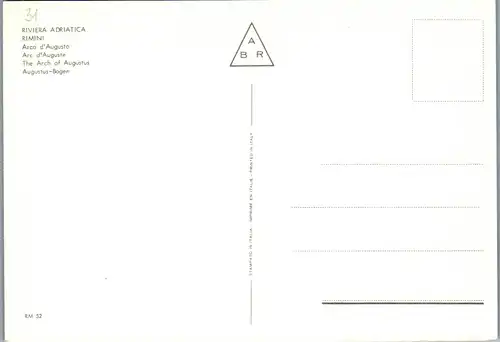 22383 - Italien - Rimini , Arco d' Augusto , Riviera Adriatica - nicht gelaufen