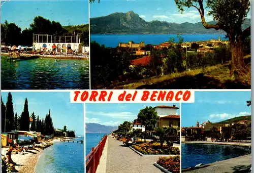 22388 - Italien - Torri del Benaco , Mehrbildkarte - gelaufen 1973