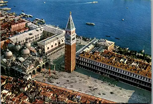 22390 - Italien - Venezia , Piazza S. Marco dall' aereo - nicht gelaufen