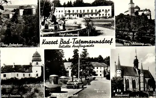 22402 - Burgenland - Bad Tatzmannsdorf , Burg Lockenhaus , Schloß Bernstein , Hotel Batthyany , Mehrbildkarte - gelaufen 1964