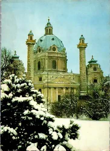 22417 - Wien - Karlskirche - gelaufen 1976