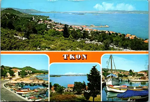 22425 - Kroatien - Tkon , Pasman , Mehrbildkarte - gelaufen 1977