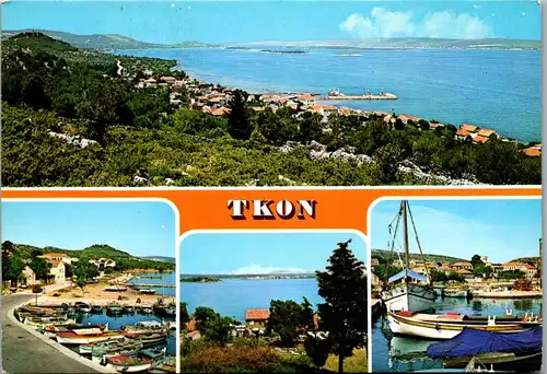 22426 - Kroatien - Tkon , Pasman , Mehrbildkarte - gelaufen 1977