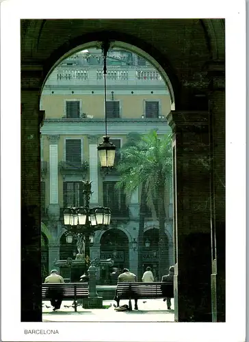 22461 - Spanien - Barcelona , Vista parcial de la placa Reial - gelaufen 1999