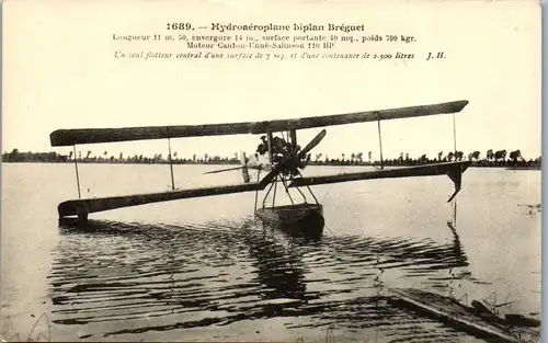 22496 - Flugzeug - Hydroaeroplane Biplan Breguet - nicht gelaufen