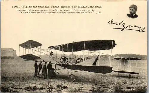 22503 - Flugzeug - Biplan Sanchez Besa monte par Delagrange - nicht gelaufen