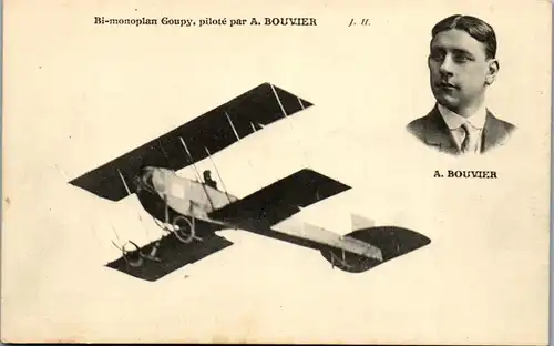 22505 - Flugzeug - Bi - monoplan Goupy , Pilote par A. Bouvier - nicht gelaufen