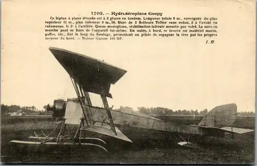 22513 - Flugzeug - Hydroaeroplane Goupy - nicht gelaufen