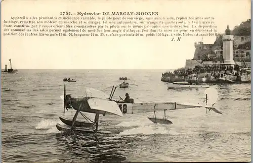 22515 - Flugzeug - Hydravion De Marcay Moonen - nicht gelaufen