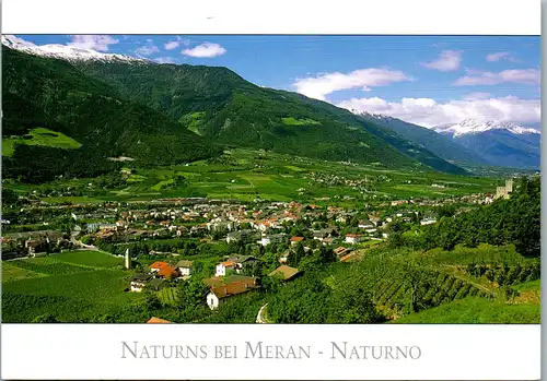 22548 - Italien - Naturno , Naturns bei Meran , Panorama - gelaufen 2004