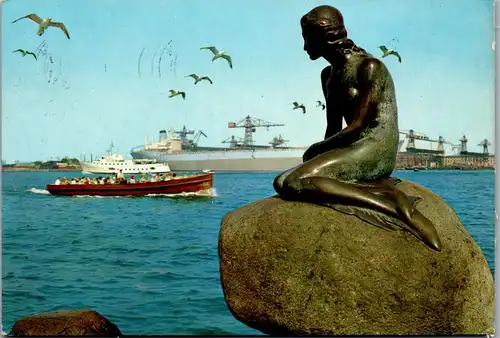 22556 - Dänemark - Kopenhagen , Langelinie , Lille Havfrue - gelaufen 1973