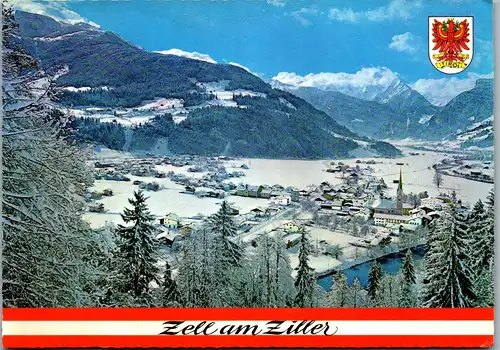 22576 - Tirol - Zell am Ziller mit Gerlosstein und Tristnerspitze , Zillertal - gelaufen 1976