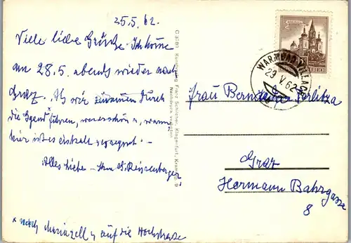 22581 - Kärnten - Villach , Warmbad , Mehrbildkarte - gelaufen 1962