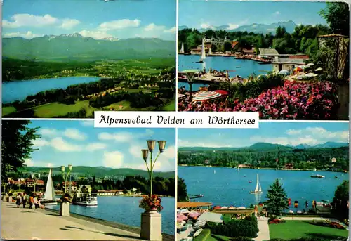22586 - Kärnten - Velden am Wörthersee , Alpenseebad , Mehrbildkarte - gelaufen 1962