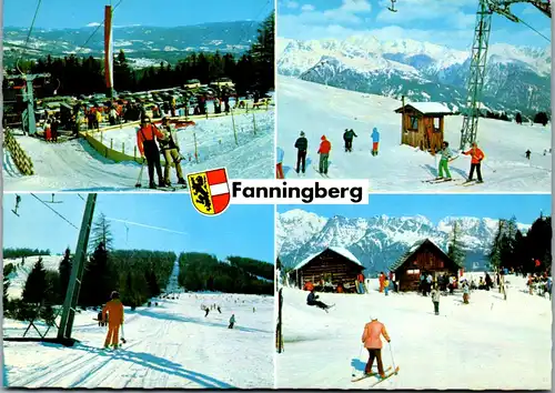 22610 - Salzburg - Fanningberg , Lungau , Ski , Mehrbildkarte - gelaufen 1975