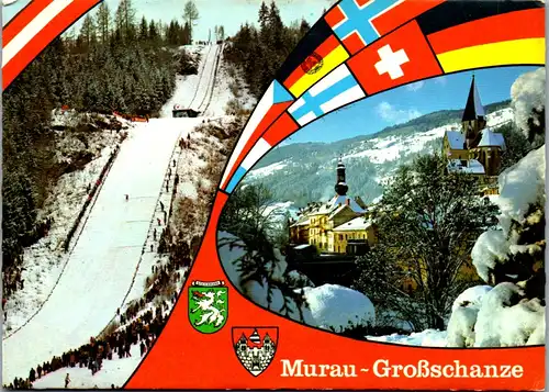 22618 - Steiermark - Murau , Großschanze , Skisprung - gelaufen 1978