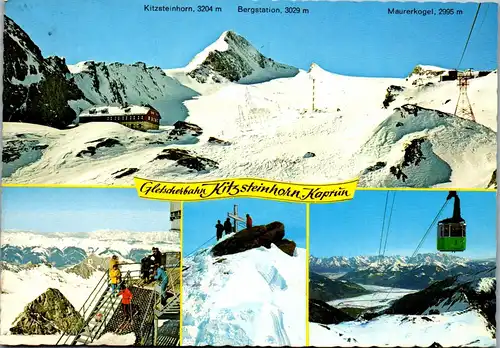 22619 - Salzburg - Kaprun , Gletscherbahn , Kitzsteinhorn , Krefelderhütte , Mehrbildkarte - gelaufen 1975