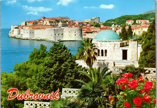 22622 - Kroatien - Dubrovnik , Panorama - gelaufen 1975